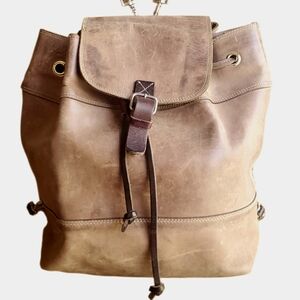 Vintage RUGBY distressed Leather Backpack